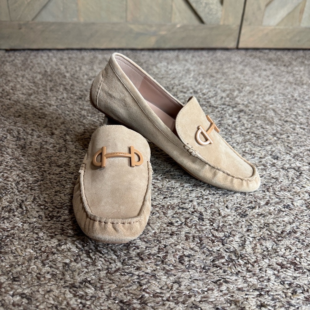 Cole Haan Tully tan suede driving Mocs Size 7.5 - Picture 11 of 13